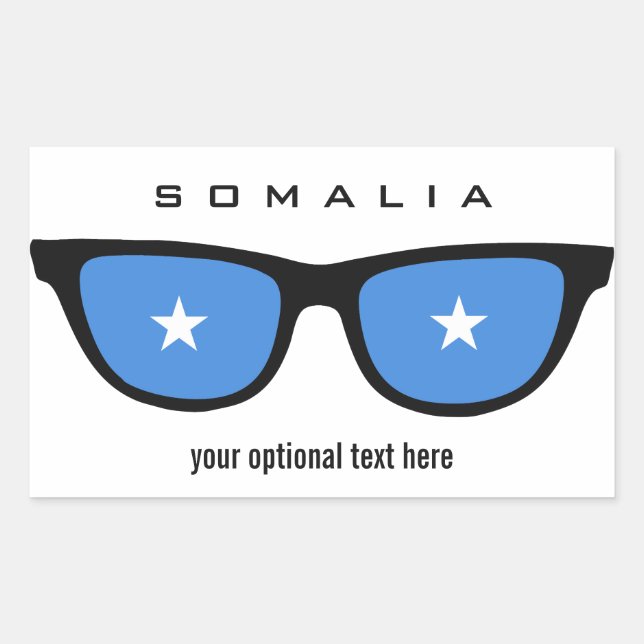 Somalia Shades personalizados pegatinas (Anverso)