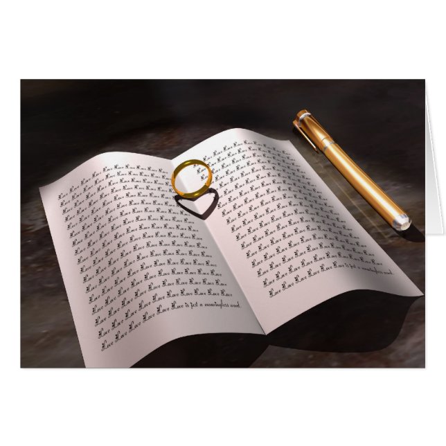 sombra de corazón de anillo de amor (Anverso (Horizontal))