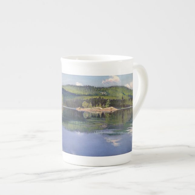 Sombra de la isla y de la nube - taza de la (Derecha)