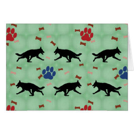 Sombra de perro pastor alemana