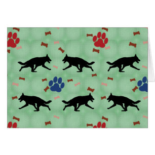 Sombra de perro pastor alemana