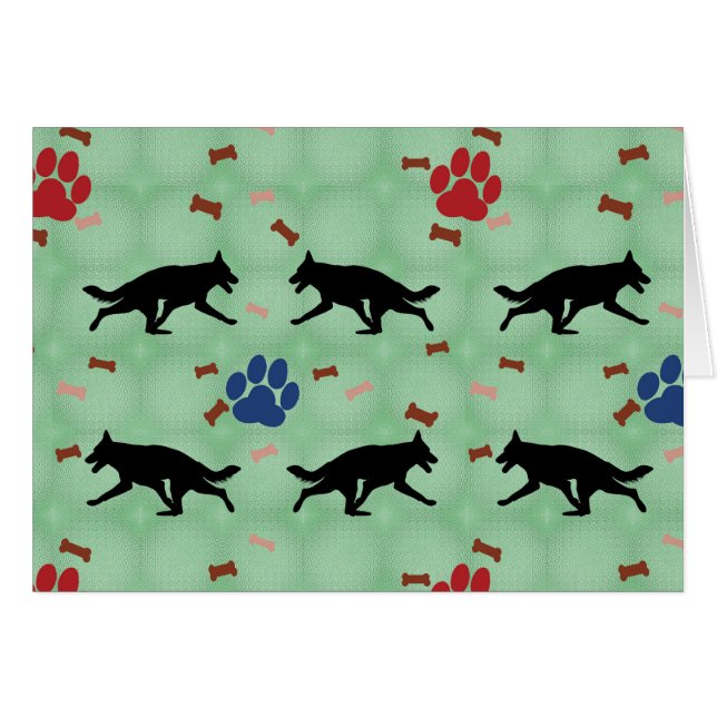 Sombra de perro pastor alemana (Anverso (Horizontal))