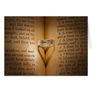 Sombra del corazón del anillo boda en la Biblia