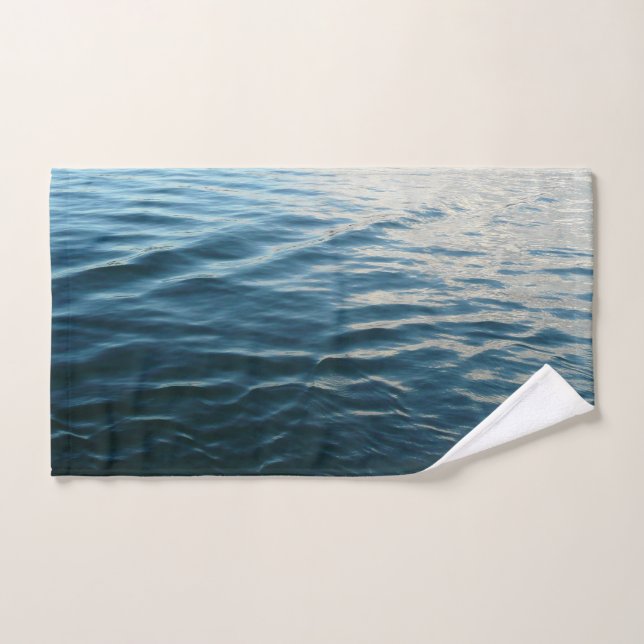 Sombras de agua azul Resumen Fotografía de la natu (Toalla de mano)