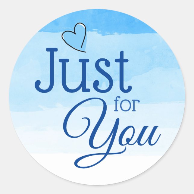 Sombras de azul sólo para ti Pegatinas de regalo (Anverso)