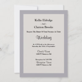 Sombras De Invitación A La Boda Con Marco Gris