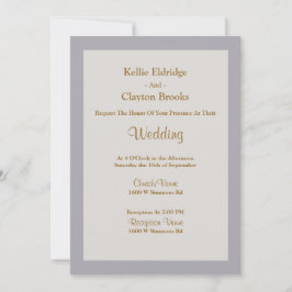 Sombras De Invitación A La Boda Con Marco Gris