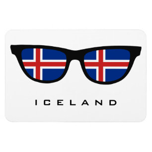 Sombras de Islandia personalizado de texto e imán