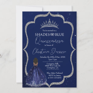 Sombras de la invitación al cumpleaños de Quinceañ