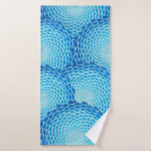 Sombras de la toalla de baño azul de la mandala