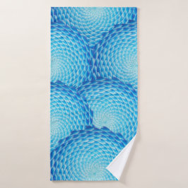 Sombras de la toalla de baño azul de la mandala