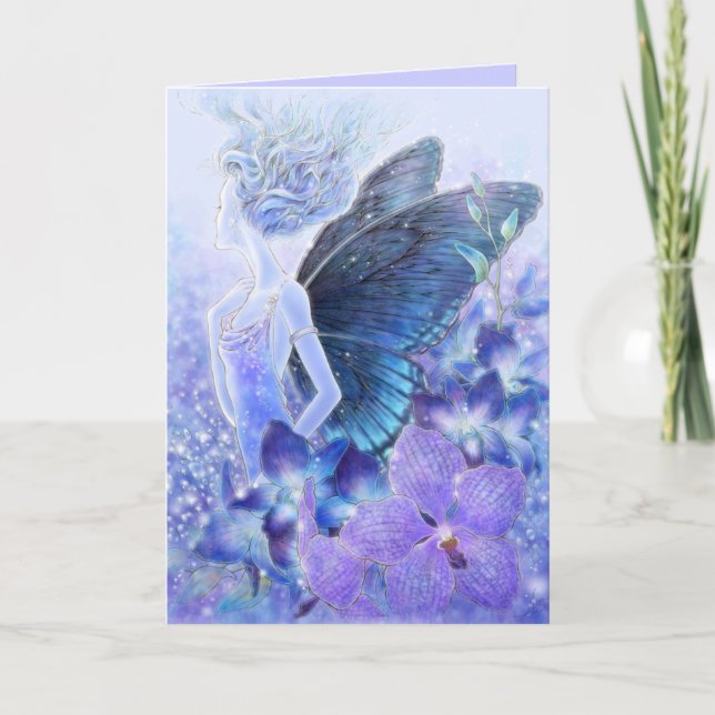 Sombras de las tarjetas de felicitación azules (Anverso)