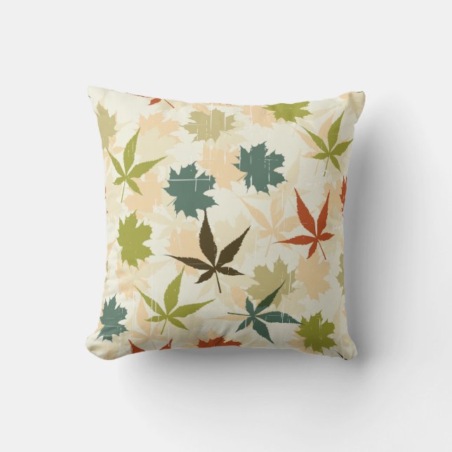 Sombras de otoño en el Verde azulado Cojín decorat (Anverso)