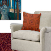 Sombras De Patrón De Caja Naranja - Cojín decorati