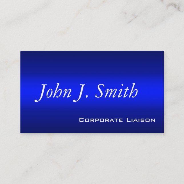 Sombras de tarjetas de visita Blue Standard (Anverso)