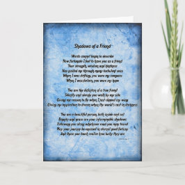 Sombras de una tarjeta de amigo (azul)