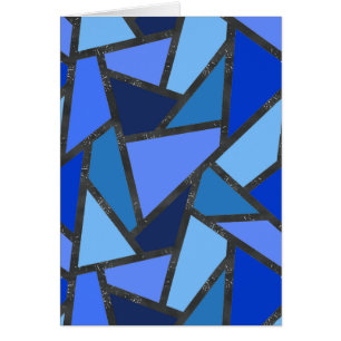 Sombras de vidrio manchado azul