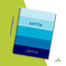 Sombras del diario espiral azul