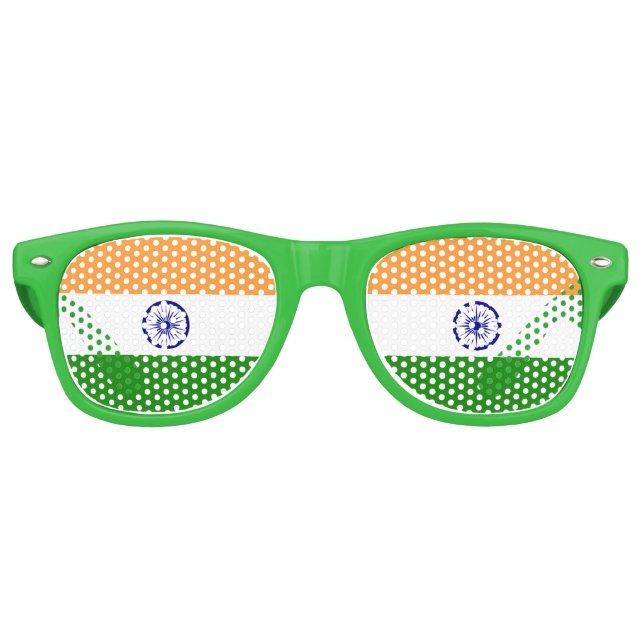 Sombras fiestas Gafas de sol - bandera de la India (Anverso)