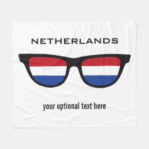 Sombras holandesas personalizado de texto y mantas