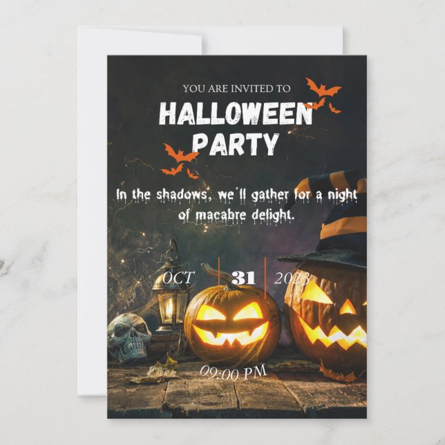 Sombras Macabras - Invitación a Reunión Embrujada (Anverso)