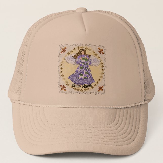 Sombrero ángel de violetas cristianas (Anverso)