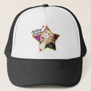 Sombrero blanco y negro de la estrella de Ashley