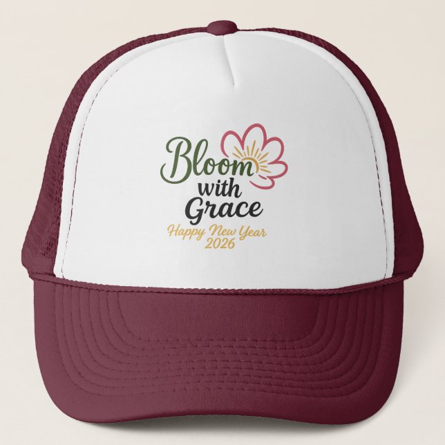 Sombrero Bloom with Grace | Feliz Año Nuevo 2026 (Anverso)