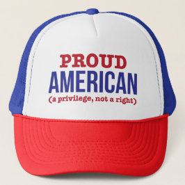 Sombrero camionero americano orgulloso