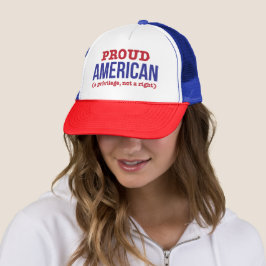 Sombrero camionero americano orgulloso