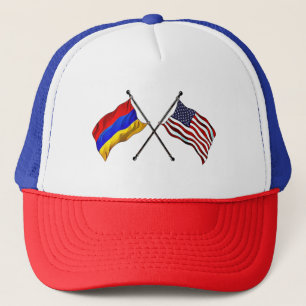 Sombrero camionero armenio-americano de banderas