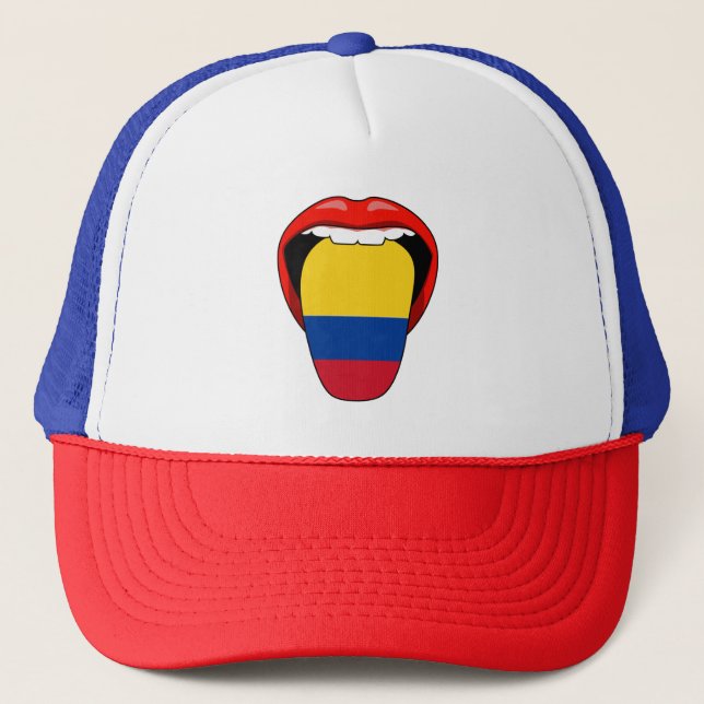 Sombrero camionero colombiano con bandera de Colom (Anverso)