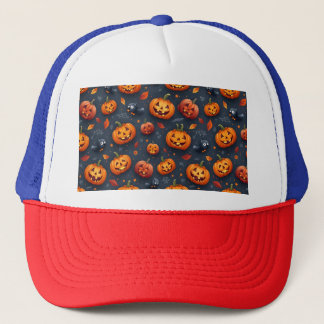 Sombrero camionero con temática de Halloween