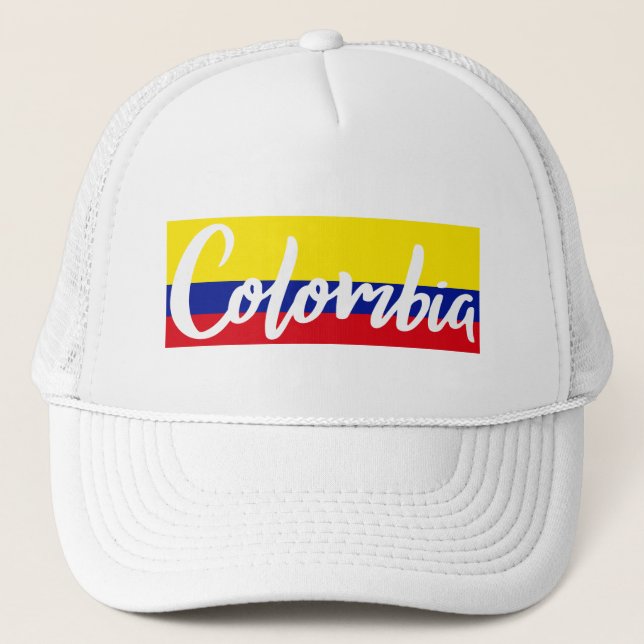 Sombrero camionero de bandera colombiana (Anverso)