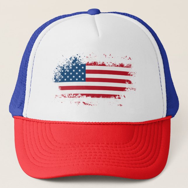 Sombrero camionero de bandera de los Estados Unido (Anverso)