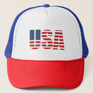 Sombrero camionero de bandera de los Estados Unido