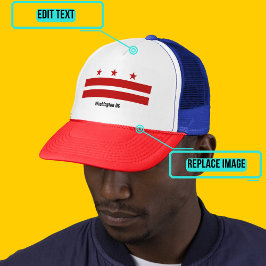 Sombrero camionero de bandera de Washington DC