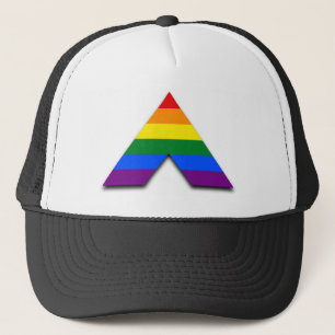 Sombrero camionero de bandera recta LGBT