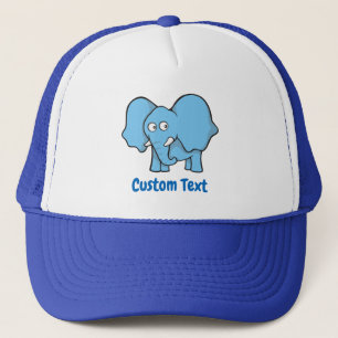 Sombrero camionero de elefantes azules