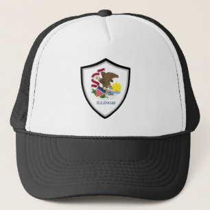 Sombrero camionero de la bandera de Illinois