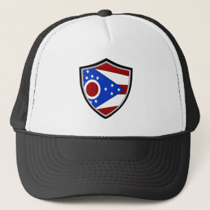 Sombrero camionero de la bandera de Ohio