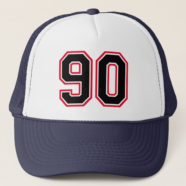 Sombrero camionero del partido de cumpleaños 90 (Anverso)
