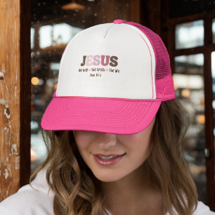 Sombrero camionero femenino de fe cristiana