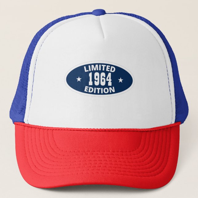 Sombrero camionero personalizado de 60 años (Anverso)