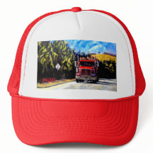Sombrero camionero rojo PNW - El camión de registr