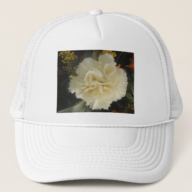 Sombrero Clavel Blanco Belleza (Anverso)