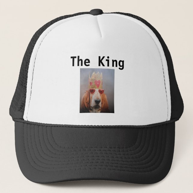 Sombrero con rey basset hound (Anverso)