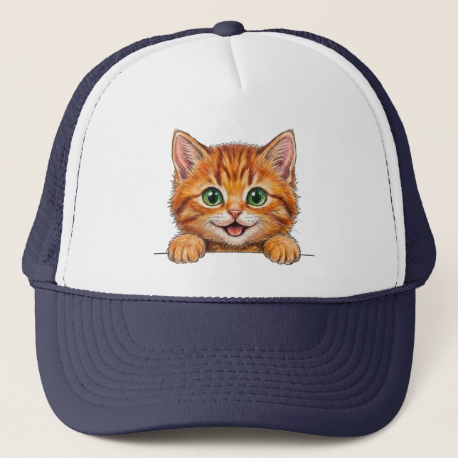 Sombrero con un gato lindo (Anverso)