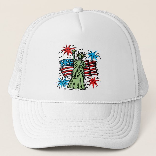 Sombrero de béisbol del 4 de julio: "Lady Liberty" (Anverso)