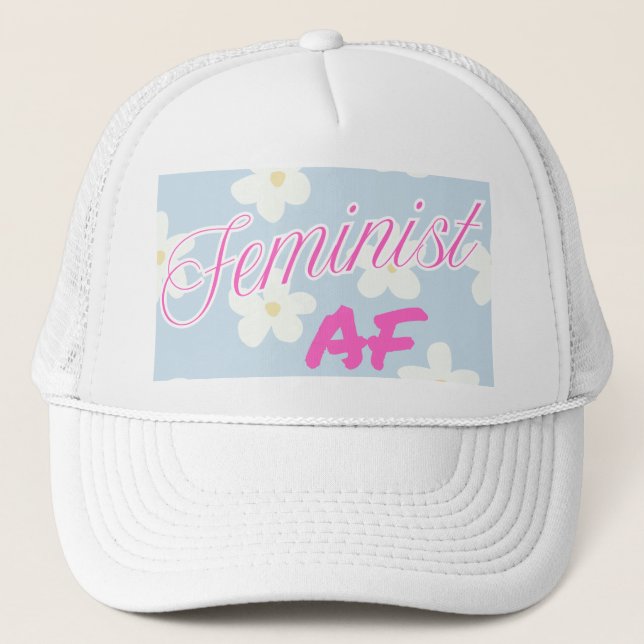 sombrero de béisbol Feminista AF (Anverso)